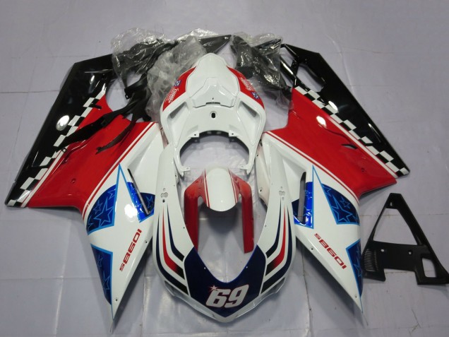 Carenados Moto Ducati 1098 2007-2014 - Blanco Rojo Negro Azul 69