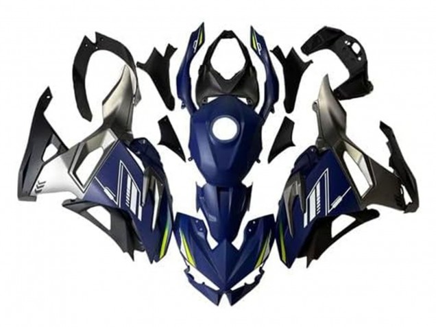 Carenados Moto Kawasaki Ninja 500 EX500R 2024-2025 - Azul Blanco Amarillo Plata Negro