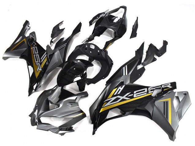 Carenados Moto Kawasaki ZX25R ZX-25R 2019-2025 - Gris Oro Negro Brillante