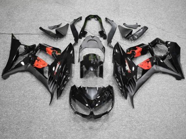 Carenados Moto Kawasaki Z1000SX 2010-2016 - Negro Brillante Negro Mate Rojo Bull