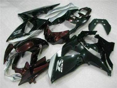 Carenados Moto Suzuki GSXR 1000 2009-2016 - Negro Brillante Plata Blanco