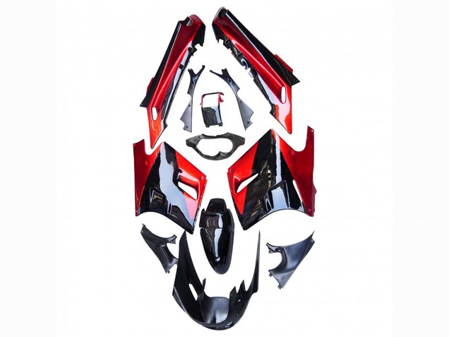 Carenados Moto Kawasaki ZZR1100 1990-1992 - Rojo Negro Brillante