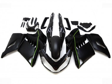 Carenados Moto Kawasaki GTR1400/ZG1400 2007-2009 - Negro Mate Verde Línea