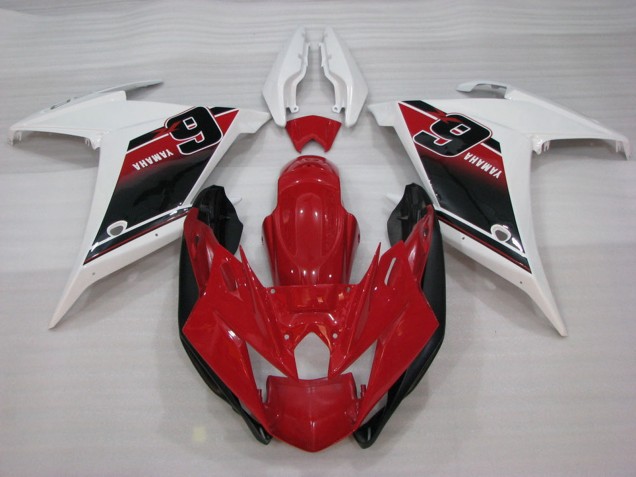 Carenados Moto Yamaha FZ6R 2009-2015 - Rojo Blanco Negro 6