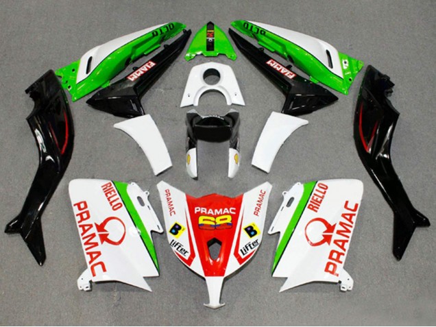 Carenados Moto Yamaha TMAX530 2012-2014 - Blanco Rojo Verde Pramac Fiamm