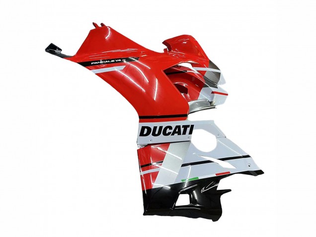 Carenados Moto Ducati Panigale V4 V4S 2018-2019 - Blanco Plata Rojo Negro Brillante