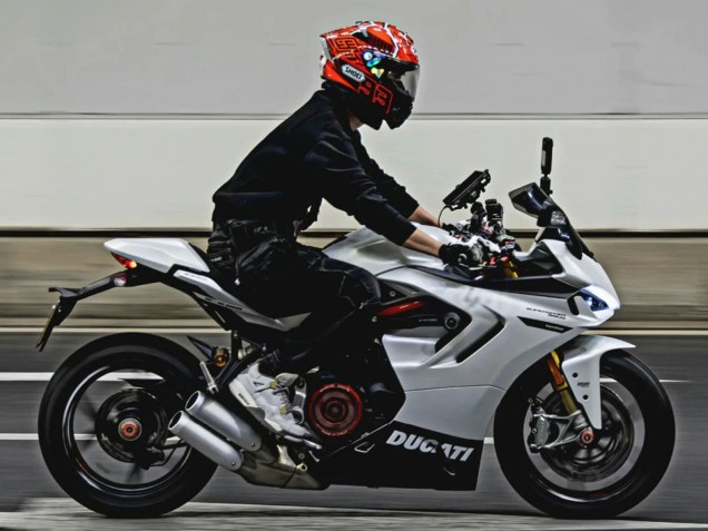 Carenados Moto Ducati 2021-2024 Ducati Supersport 950/950S 2021-2024 - Blanco Negro