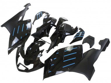 Carenados Moto BMW K1200S 2005-2010 - Negro Brillante Negro Mate Azul Línea