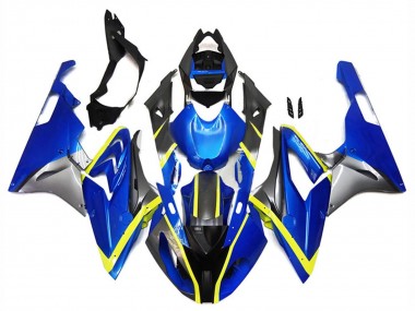 Carenados Moto BMW S1000RR 2017-2018 - Plata Azul Amarillo