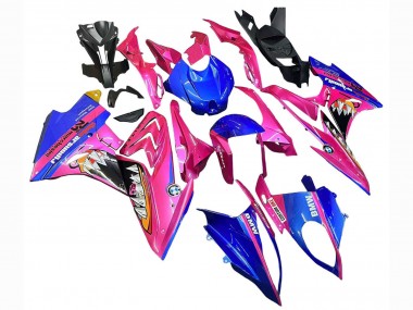 Carenados Moto BMW S1000RR 2015-2016 - Rosa Azul Tiburón