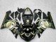 Carenados Moto Kawasaki ZX6R 2005-2006 - Negro Brillante Blanco Oro Lucky Strike