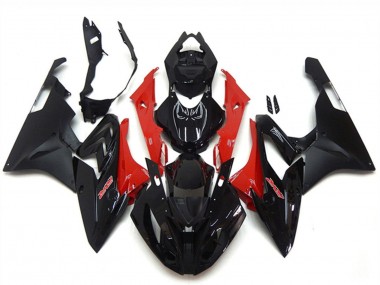 Carenado Moto BMW S1000RR 2015-2016 - Rojo Negro Brillante Negro Mate