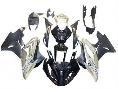 Carenado Moto BMW S1000RR 2015-2016 - Plata Negro Brillante Negro Mate