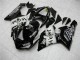 Carenados Moto Kawasaki ZX6R 2005-2006 - Negro Brillante Blanco West