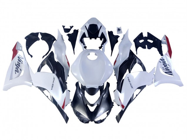 Carenados Moto Kawasaki ZX6R 2023-2025 - Blanco Perla Negro Rojo