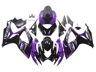 Kits Carenado Moto Suzuki GSXR 600 / GSXR 750 2006-2007 - Púrpura Negro Brillante