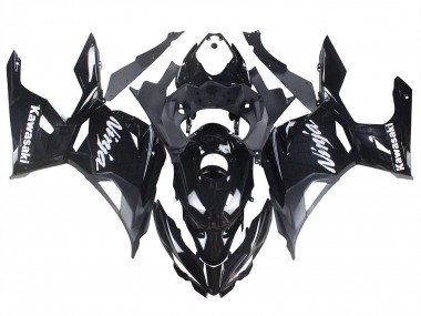 Carenados Moto Kawasaki Ninja 400 2018-2024 - Negro Brillante Negro Mate Blanco Calcomanías