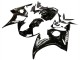 Carenados Moto Yamaha YZF R6S 2006-2009 - Negro Brillante Blanco Calcomanías