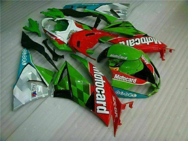Carenados Moto Kawasaki ZX6R 2009-2012 - Verde Blanco Rojo Negro Azul Motocard