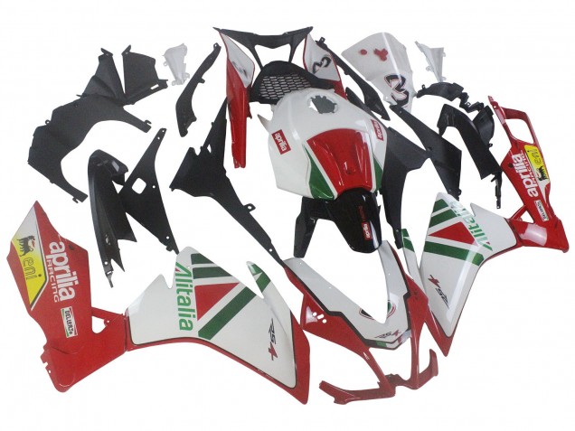 Kits Carenado Moto Aprilia RS4 50 125 2012-2018 - Blanco Rojo Verde Amarillo Alitalia