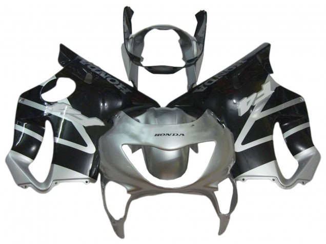 Carenados Moto Honda CBR600 F4 1999-2000 - Plata Negro Brillante