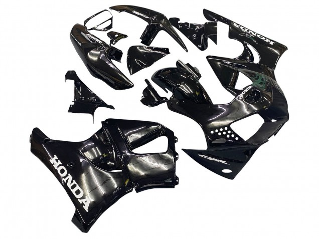 Carenados Moto Honda CBR900RR 919 1998-1999 - Negro Brillante Blanco Calcomanías