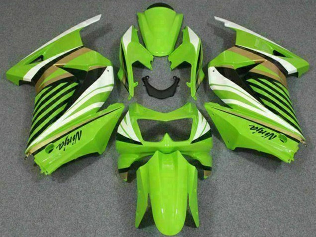 Carenado Moto Kawasaki EX250 2008-2012 - Verde Blanco Negro