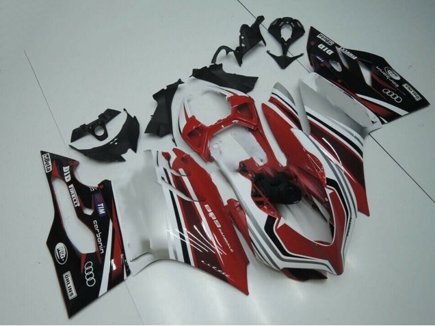 Carenado Moto Ducati Panigale 899 2011-2014 - Blanco Rojo Negro Brillante