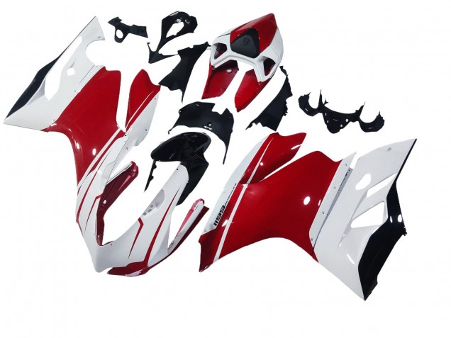 Carenados Moto Ducati 1199 2011-2014 - Blanco Rojo Negro Brillante