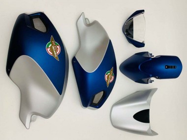 Carenados Moto Ducati Monster 696 796 1100 1100S 2008-2012 - Azul Oscuro Plata