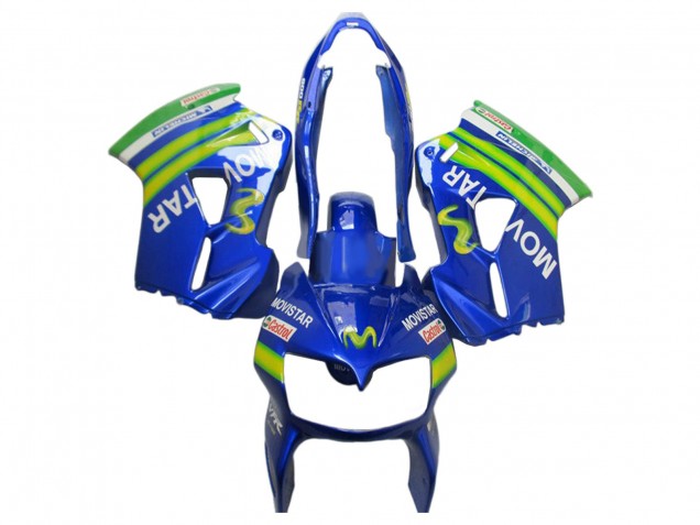 Carenados Moto Honda VFR 800 2002-2013 - Azul Verde Blanco MoviStar Castrol