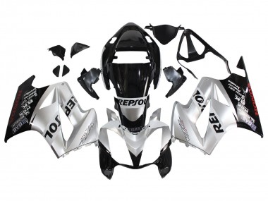 Carenados Moto Honda VFR 800 2002-2013 - Plata Negro Brillante Repsol
