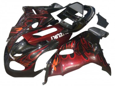 Carenados Moto Suzuki TL1000R 1998-2003 - Negro Brillante Rojo Llama