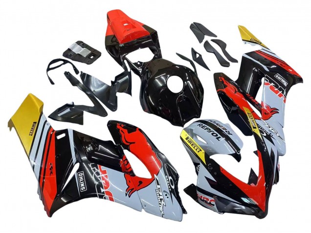 Carenados Moto Honda CBR1000RR 2004-2005 - Amarillo Rojo Blanco Lustroso Rojo Bull Repsol HRC