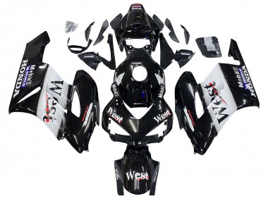 Carenados Moto Honda CBR1000RR 2004-2005 - Negro Brillante Blanco West