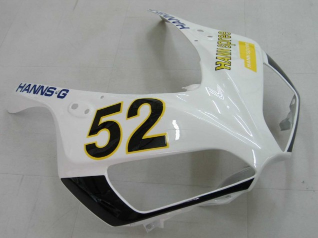 Carenados Moto Honda CBR1000RR 2006-2007 - Blanco Verde Negro Brillante Hannspree 52