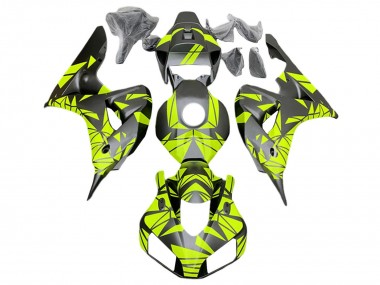 Carenados Moto Honda CBR1000RR 2006-2007 - Fluorescent Verde Negro Mate