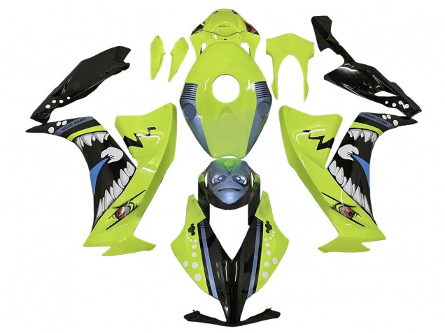 Carenados Moto Honda CBR1000RR 2012-2016 - Verde Claro Azul Negro Brillante Tiburón