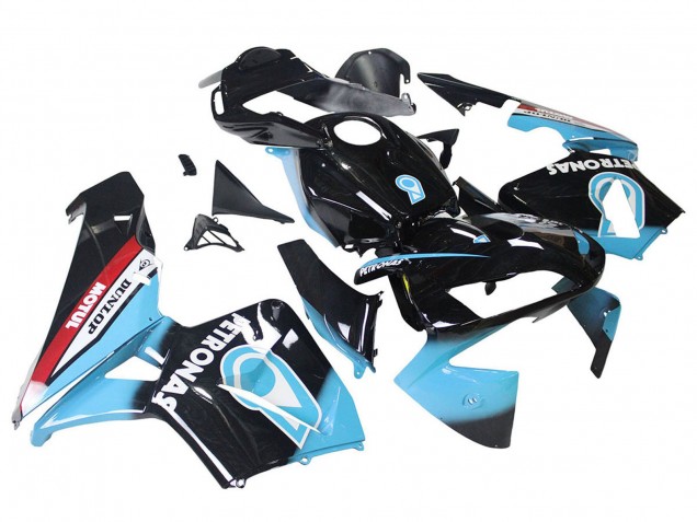 Carenados Moto Honda CBR600RR 2003-2004 - Azul Claro Rojo Negro Brillante Dunlop