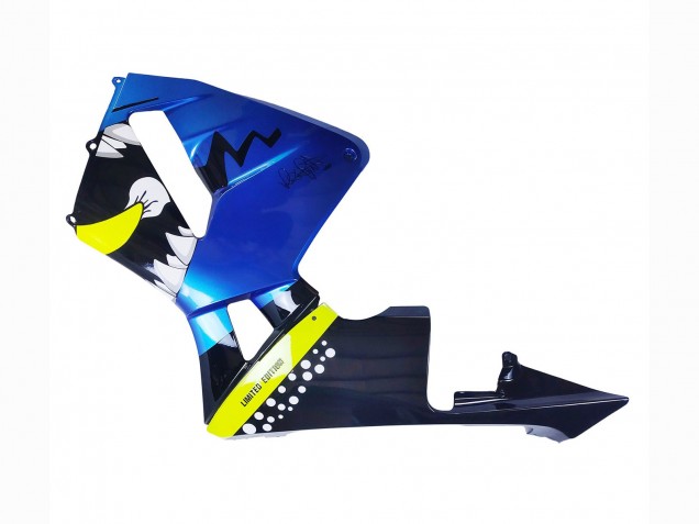 Carenados Moto Honda CBR600RR 2003-2004 - Azul Neon Amarillo Negro Brillante Tiburón