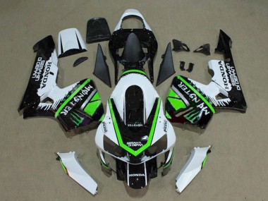 Carenados Moto Honda CBR600RR 2003-2004 - Blanco Verde Negro Brillante Monstruo