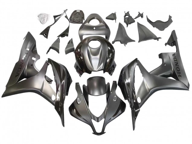 Carenado Moto Honda CBR600RR 2007-2008 - Plata Negro Brillante