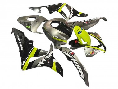 Carenados Moto Honda CBR600RR 2007-2008 - Gris Fluorescent Amarillo Tiburón