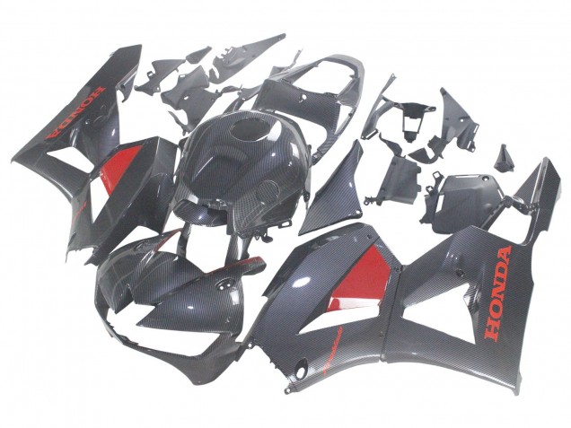 Carenados Moto Honda CBR600RR 2013-2023 - Negro FibraCarbono Rojo
