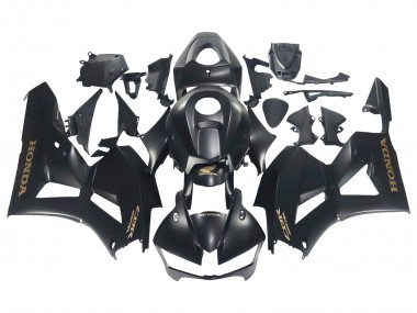 Carenados Moto Honda CBR600RR 2013-2023 - Negro Mate Oro Calcomanías