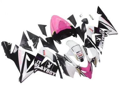 Carenados Moto Kawasaki ZX10R 2004-2005 - Negro Rosa Blanco Playboy Motul