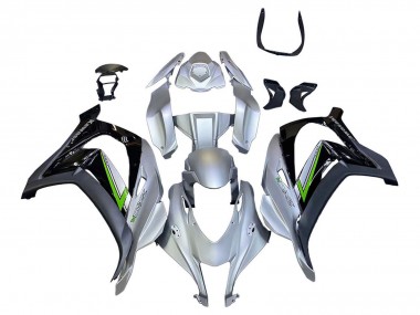 Carenado Moto Kawasaki ZX10R 2016-2020 - Plata Verde Negro