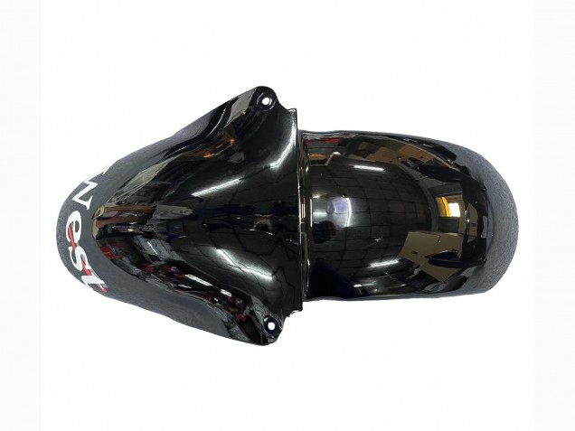 Carenados Moto Kawasaki ZX6R 2000-2002 - Negro Brillante Blanco West Michelin