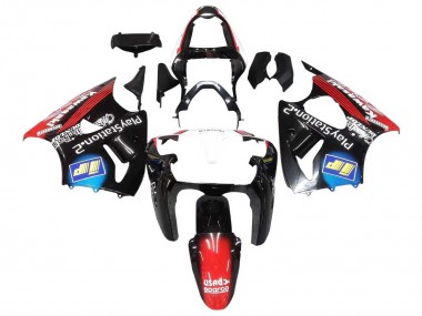 Carenados Moto Kawasaki ZX6R 2000-2002 - Negro Brillante Rojo Azul Rojo PlayStation 2