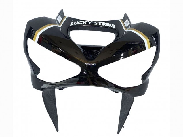 Carenados Moto Kawasaki ZX6R 2003-2004 - Negro Brillante Blanco Motul Lucky Strike